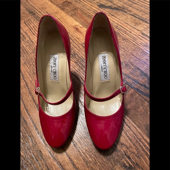 Jimmy Choo Shoes - Jimmy Choo red patent leather Mary Jane